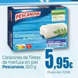 Unide Supermercados PESCANOVA Corazones de filetes de merluza sin piel oferta