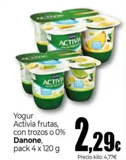 Unide Supermercados DANONE Yogur Activia frutas, con trozos o 0% oferta