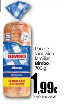 Unide Supermercados BIMBO Pan de sándwich familiar oferta