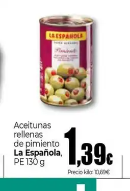Unide Supermercados LA ESPAÑOLA Aceitunas rellenas de pimiento oferta
