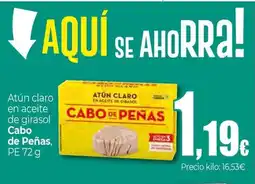 Unide Supermercados CABO DE PEÑAS Atún claro en aceite de girasol oferta
