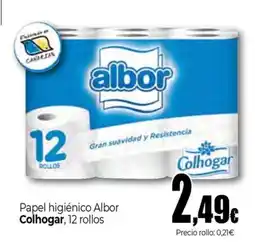 Unide Supermercados COLHOGAR Papel higiénico Albor oferta