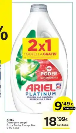 Caprabo ARIEL BÉ ET DONA MÉS Extra Poder, 2 ampolles x 40 dosis oferta