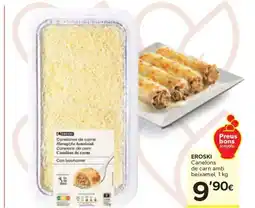 Caprabo EROSKI Canelons de carn amb beixamel oferta