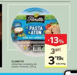 Caprabo FLORETTE Amanida completa de pasta i tonyina oferta