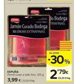 Caprabo ESPUÑA Pernil curat a talls fins oferta