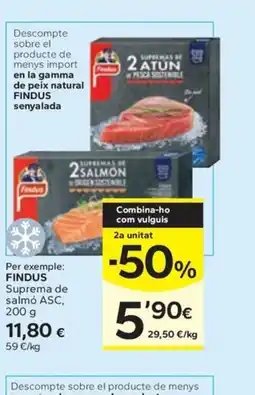 Caprabo FINDUS Suprema de salmó ASC oferta