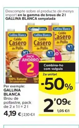 Caprabo GALLINA BLANCA Brou de pollastre oferta