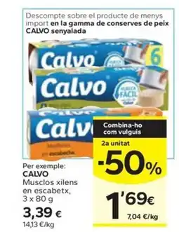 Caprabo CALVO Musclos xilens en escabetx oferta