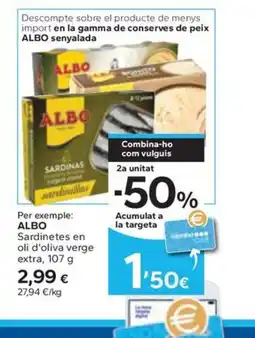 Caprabo ALBO Sardinetes en oli d'oliva verge extra oferta