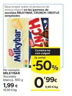 Caprabo MILKYBAR Xocolata blanca oferta