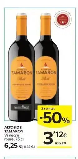 Caprabo ALTOS DE TAMARON Vi negre roure oferta
