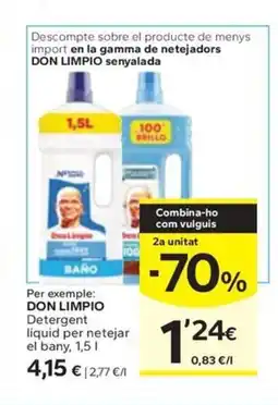 Caprabo DON LIMPIO Detergent líquid per netejar el bany oferta