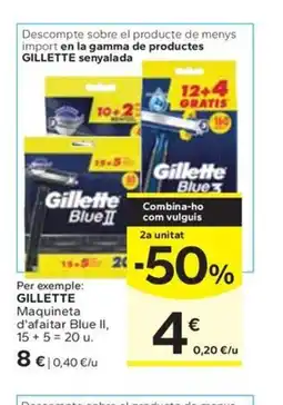 Caprabo GILLETTE Maquineta d'afaitar Blue II oferta