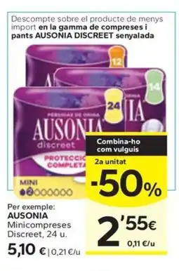 Caprabo AUSONIA Minicompreses Discreet oferta