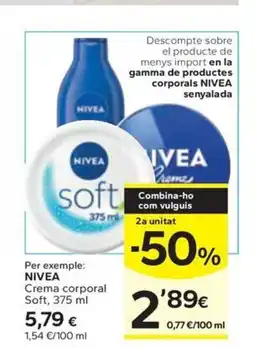 Caprabo NIVEA Crema corporal Soft oferta