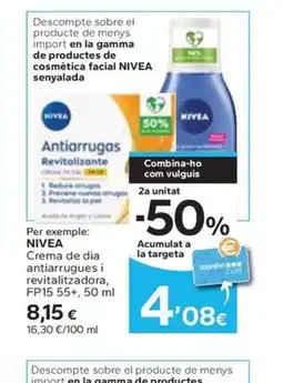 Caprabo NIVEA Crema de dia antiarrugues i revitalitzadora, FP15 55+ oferta