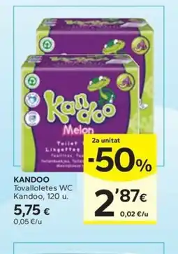 Caprabo KANDOO Tovalloletes WC Kandoo oferta