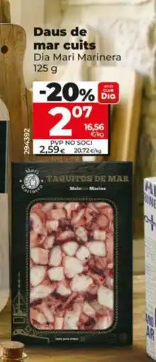 Maxi Dia DIA MARI MARINERA Daus de mar cuits oferta