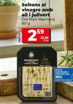 Maxi Dia DIA MARI MARINERA Seitons al vinagre amb all i julivert oferta