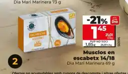Maxi Dia DIA MARI MARINERA Musclos en escabetx 14/18 oferta