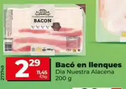 Maxi Dia DIA NUESTRA ALACENA Bacó en llenques oferta
