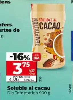 Maxi Dia DIA TEMPTATION Soluble al cacau oferta