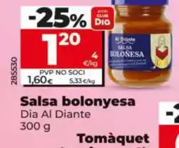 Maxi Dia DIA AL DIANTE Salsa bolonyesa oferta