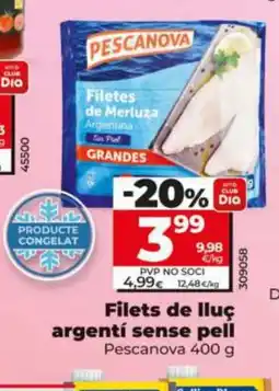 Maxi Dia PESCANOVA Filets de lluç argentí sense pell oferta