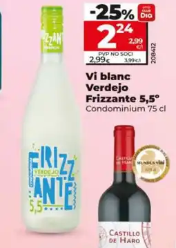 Maxi Dia CONDOMINIUM Vi blanc Verdejo Frizzante 5,5° oferta