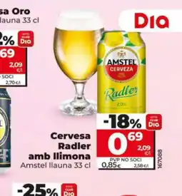 Maxi Dia AMSTEL Cervesa Radler amb llimona oferta