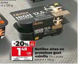 Maxi Dia DIA LÁCTEA Natilles altes en 2,96 proteïnes gust vainilla oferta