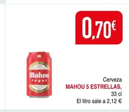 mYm supermercados MAHOU 5 ESTRELLAS Cerveza oferta