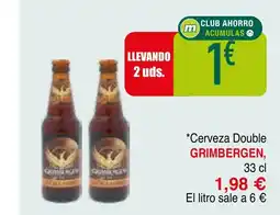 mYm supermercados GRIMBERGEN Cerveza Double oferta