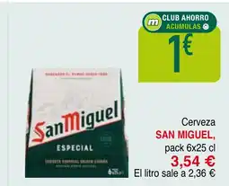 mYm supermercados SAN MIGUEL Cerveza oferta