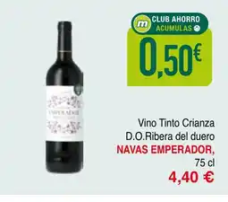 mYm supermercados NAVAS EMPERADOR Vino Tinto Crianza D.O.Ribera del duero, oferta