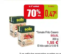 mYm supermercados SOLIS Tomate Frito Casero oferta