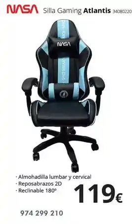 Nasa - silla gaming atlantis