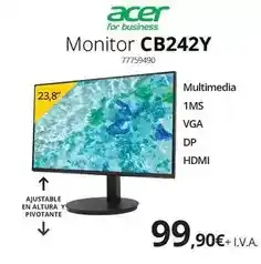 Ecomputer Acer - monitor cb242y oferta