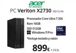 Ecomputer Acer - pc veriton x2730 oferta