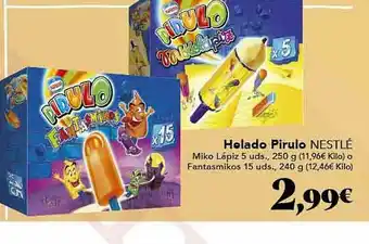 Gadis Helado Pirulo Nestlé Miko Lápiz O Fantasmikos oferta