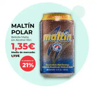 MALTÍN POLAR Bebida Malta sin Alcohol