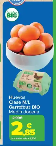 Carrefour CARREFOUR BIO Huevos oferta