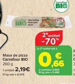 Carrefour CARREFOUR BIO Masa de pizza oferta