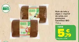 Carrefour CARREFOUR BIO Rulo de tofu y algas o vegetal de setas con pimientos oferta