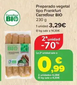 Carrefour CARREFOUR BIO Preparado vegetal tipo Frankfurt oferta