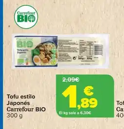 Carrefour CARREFOUR BIO Tofu estilo Japonés oferta