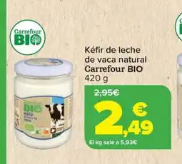 Carrefour CARREFOUR BIO Kéfir de leche de vaca natural oferta