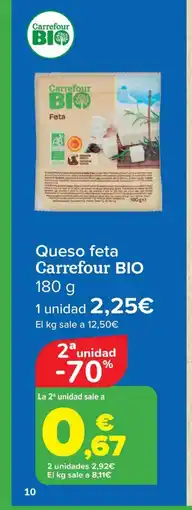 Carrefour CARREFOUR BIO Queso feta oferta