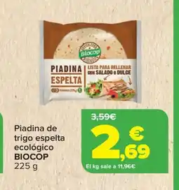 Carrefour BIOCOP Piadina de trigo espelta ecológico oferta